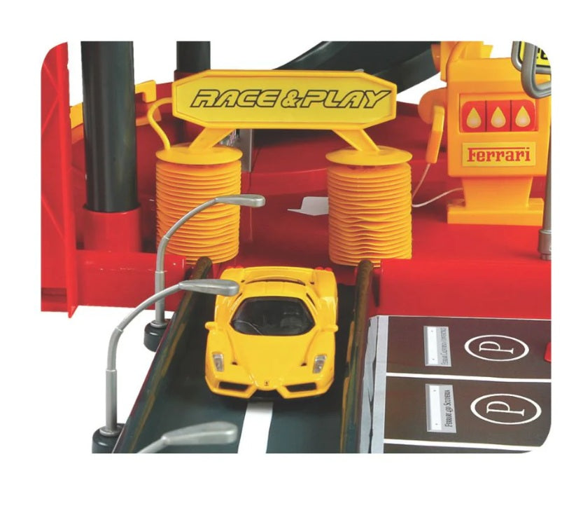 Garaj Bburago 1:43 Ferrari R&P-Parking Garage Incl. 2 Masini Bb31204