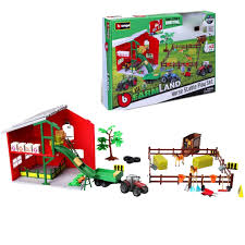 Set Farmland Playset Tractor Cu Calut Bb31682Rosu