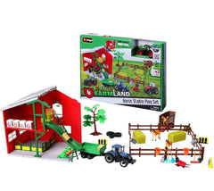 Set Farmland Playset Tractor Cu Calut Bb31682Albastru