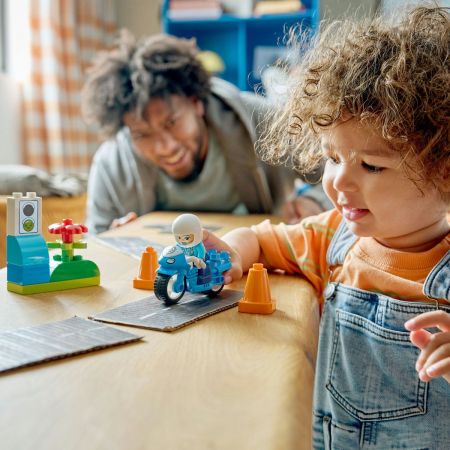 Lego Motocicletă Albastră De Poliție