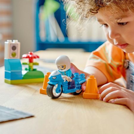 Lego Motocicletă Albastră De Poliție