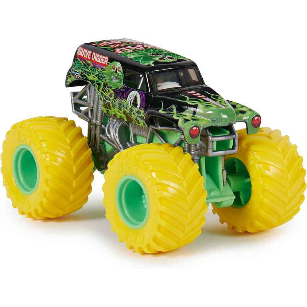 Set 2 masinute Monster Jam scara 1/16, Grave Digger vs Max-D, SPM6064128-20144317