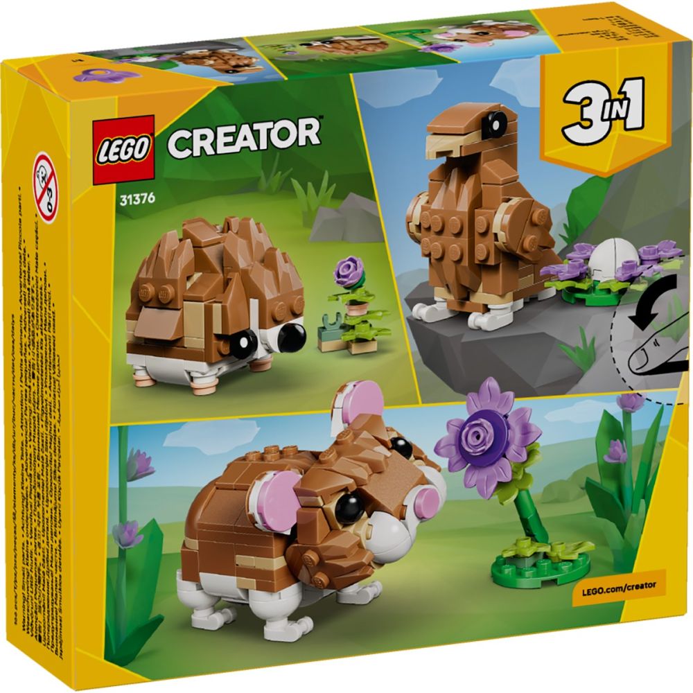 LEGO® Creator 3 în 1 – Hamster adorabil cu floare