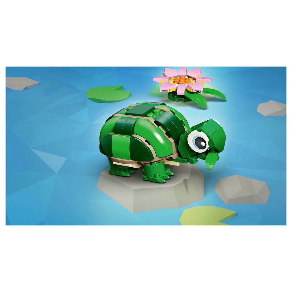 LEGO® Creator 3 în 1 –Broască-Țestoasă Cu O Floare De Nufăr