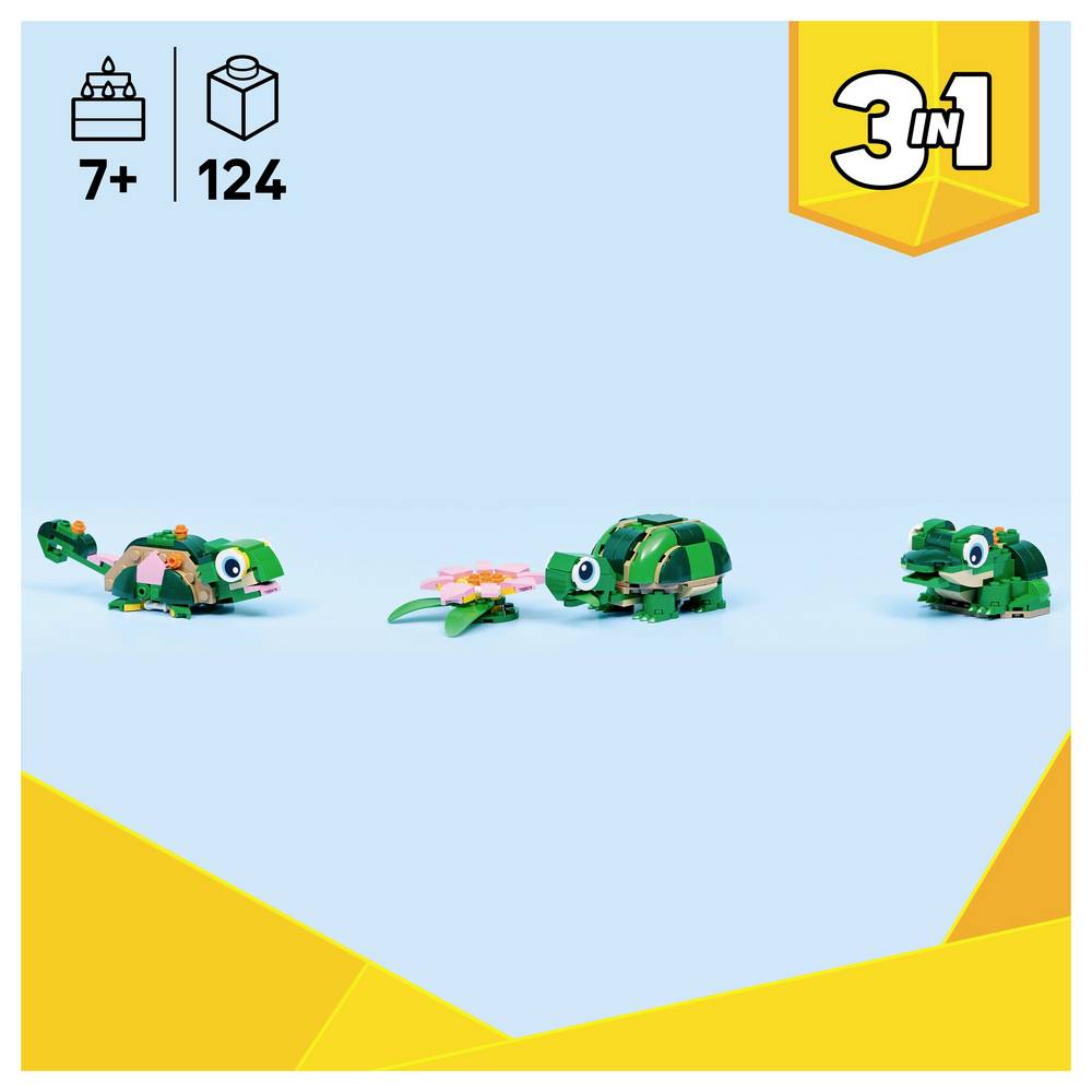 LEGO® Creator 3 în 1 –Broască-Țestoasă Cu O Floare De Nufăr