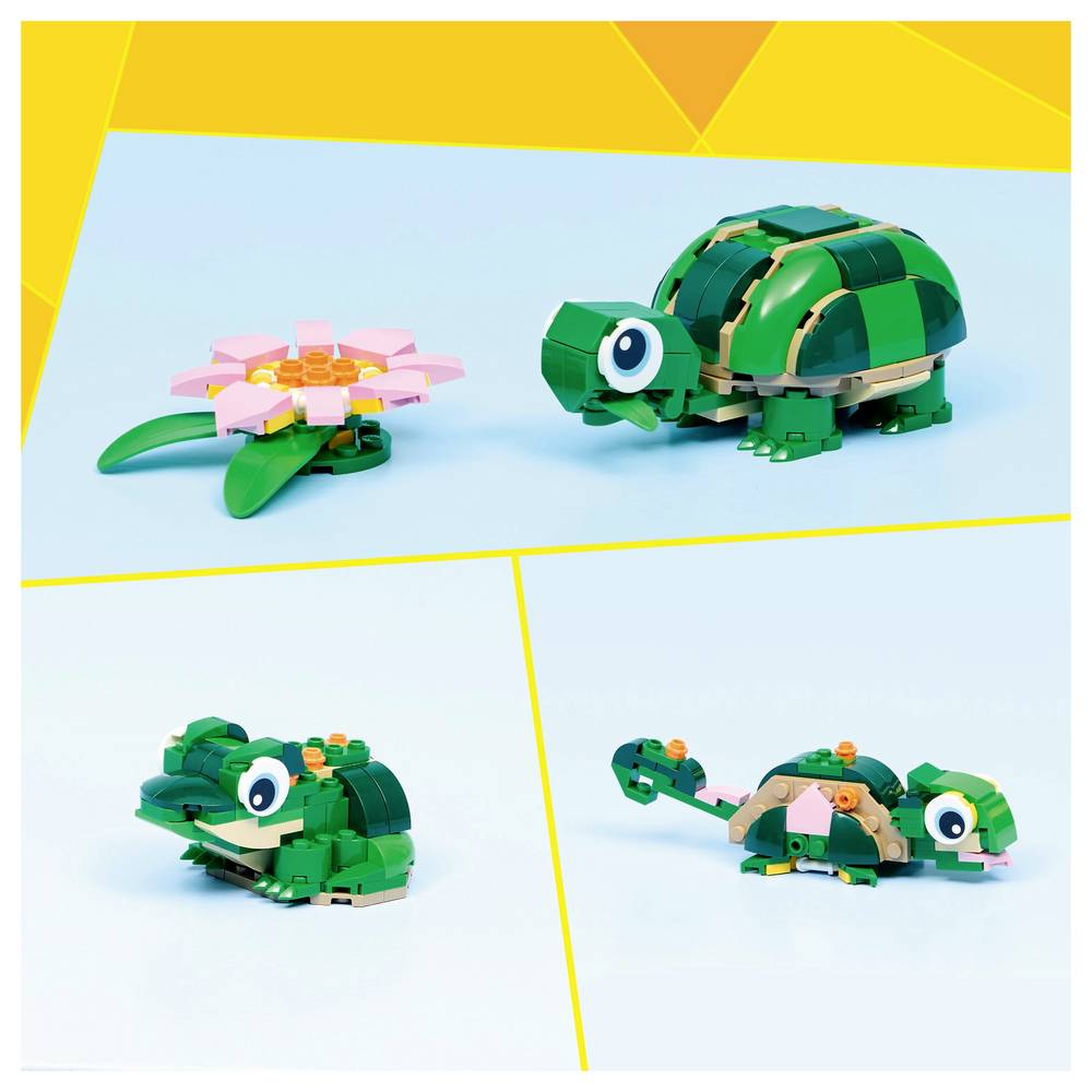 LEGO® Creator 3 în 1 –Broască-Țestoasă Cu O Floare De Nufăr