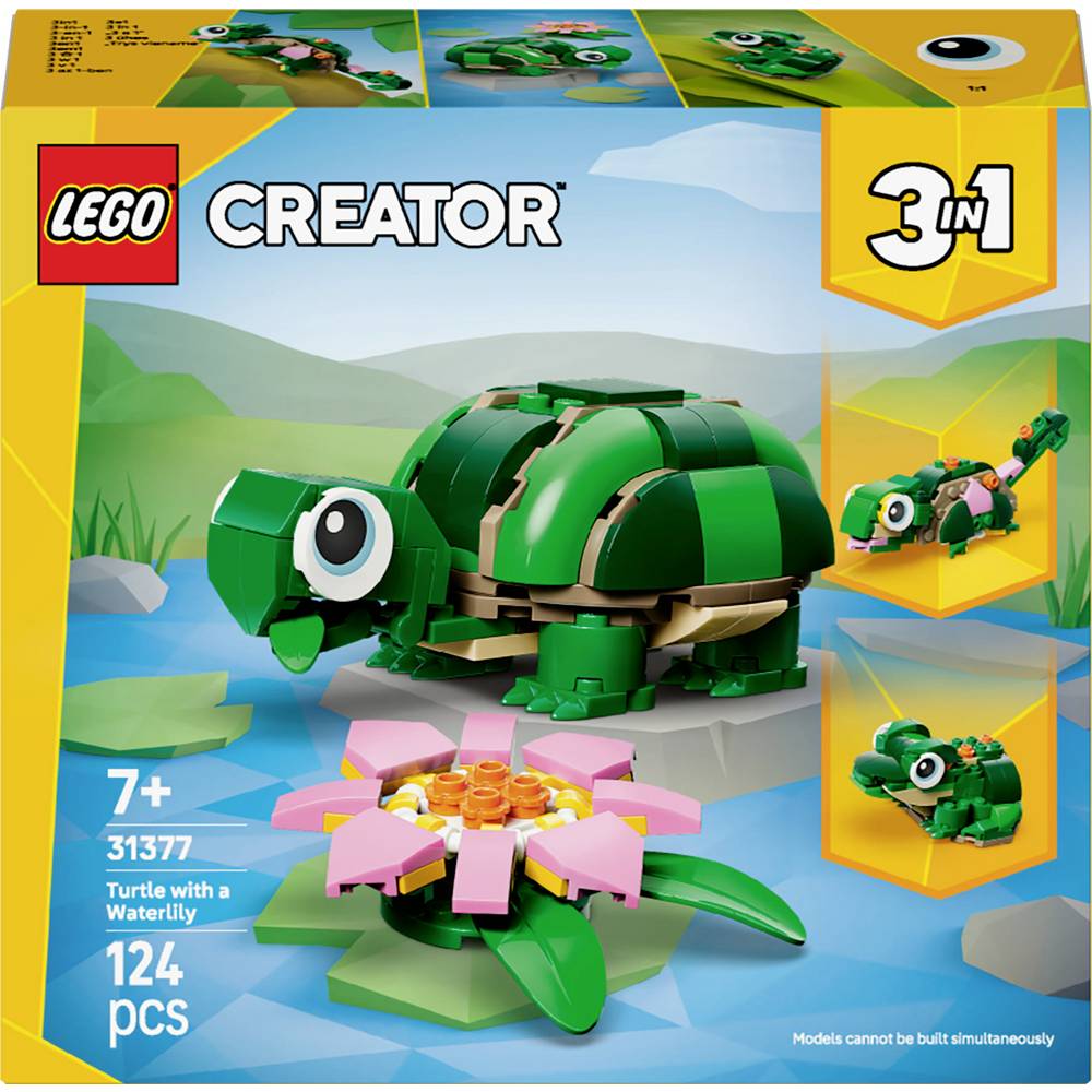 LEGO® Creator 3 în 1 –Broască-Țestoasă Cu O Floare De Nufăr