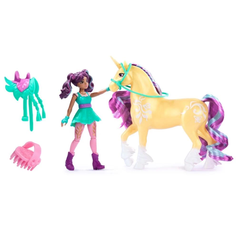 Set Unicorn Academy papusa Ava si unicornul Leaf, SPM6071175-20149004