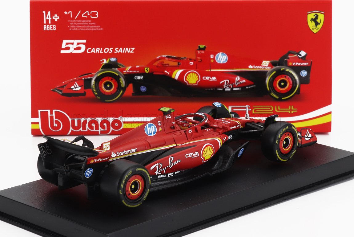 Macheta Bburago 1:43 Ferrari Racing #55 Carlos Sainz Bb36880-36843/55