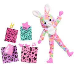 Papusa Barbie, Cutie Reveal, Iepure, 10 surprize, HRK38