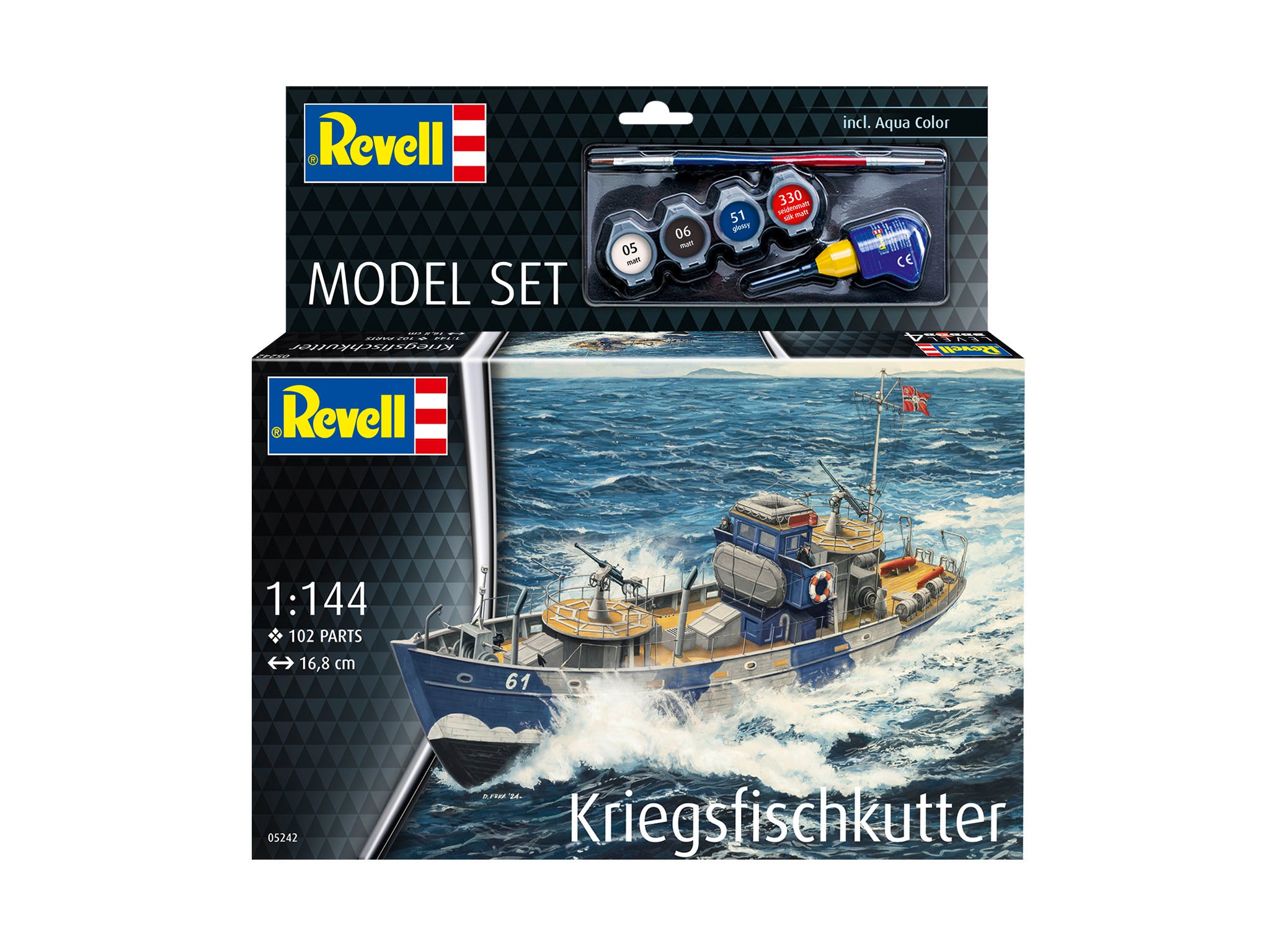 Vapor Revell Model Set Kfk Kriegsfischkutter Scara 1:144 Rev65242