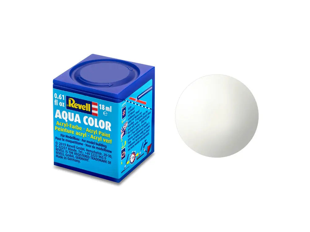 Vopsea acrilica alb lucios pentru modelism Revell 18 ml 36104