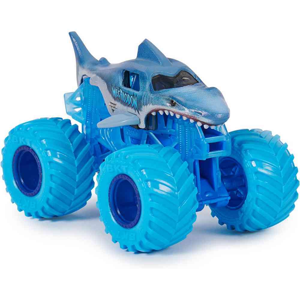 Set 2 masinute Monster Jam scara 1/16, Megalodon vs Hooked, SPM6064128-20144319