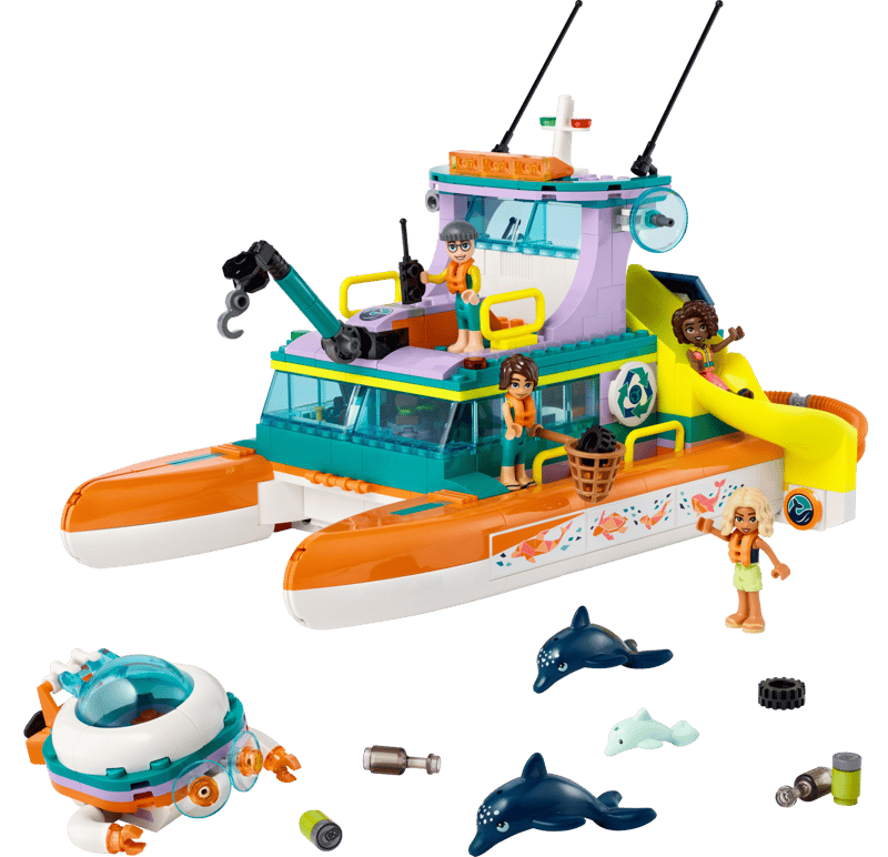 LEGO® Friends - Barca de salvare pe mare 41734, 717 piese