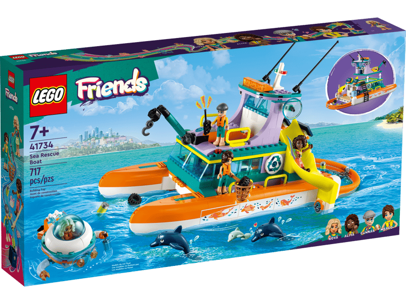 LEGO® Friends - Barca de salvare pe mare 41734, 717 piese