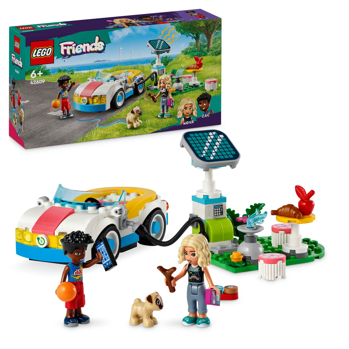 LEGO® Friends - Masina electrica si incarcator 42609, 170 piese