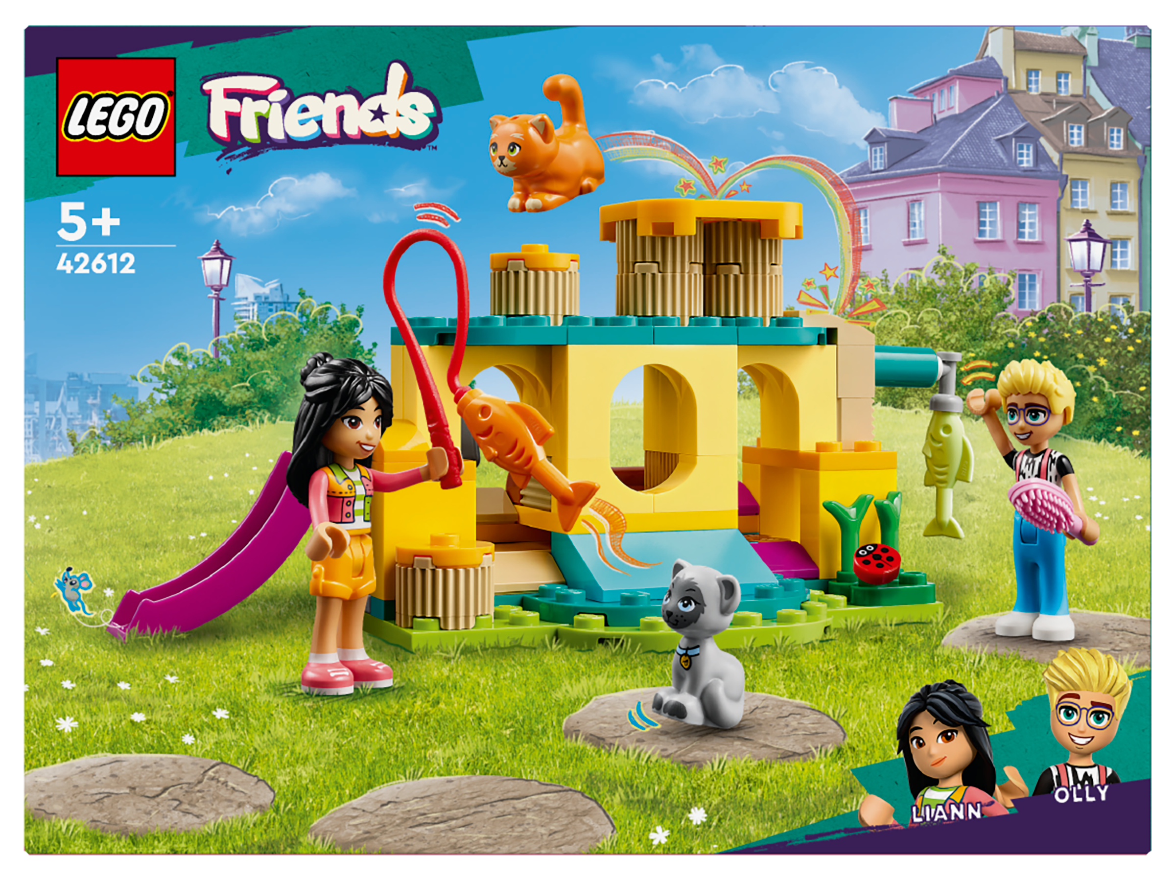 LEGO® Friends - Aventuri pe terenul de joaca pentru pisici 42612, 87 piese