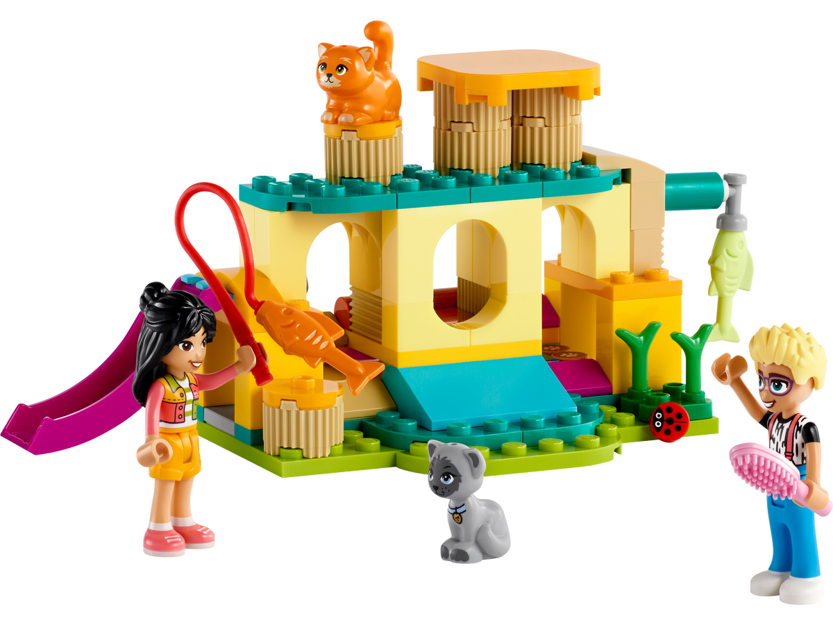 LEGO® Friends - Aventuri pe terenul de joaca pentru pisici 42612, 87 piese