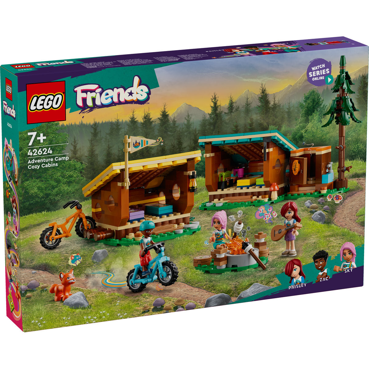 LEGO® Friends - Cabane confortabile in tabara de aventuri 42624, 437 piese