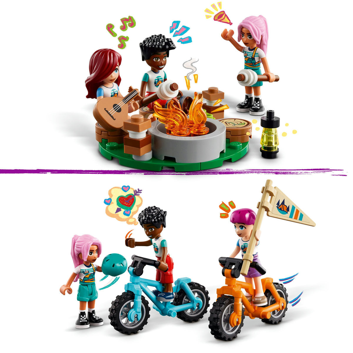 LEGO® Friends - Cabane confortabile in tabara de aventuri 42624, 437 piese
