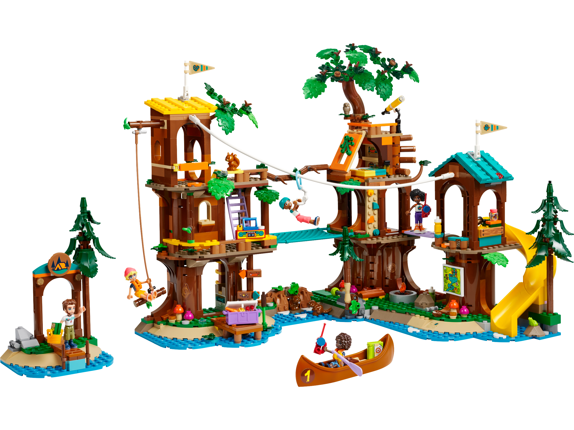 LEGO® Friends - Casa din copac din tabara de aventuri 42631, 1128 piese