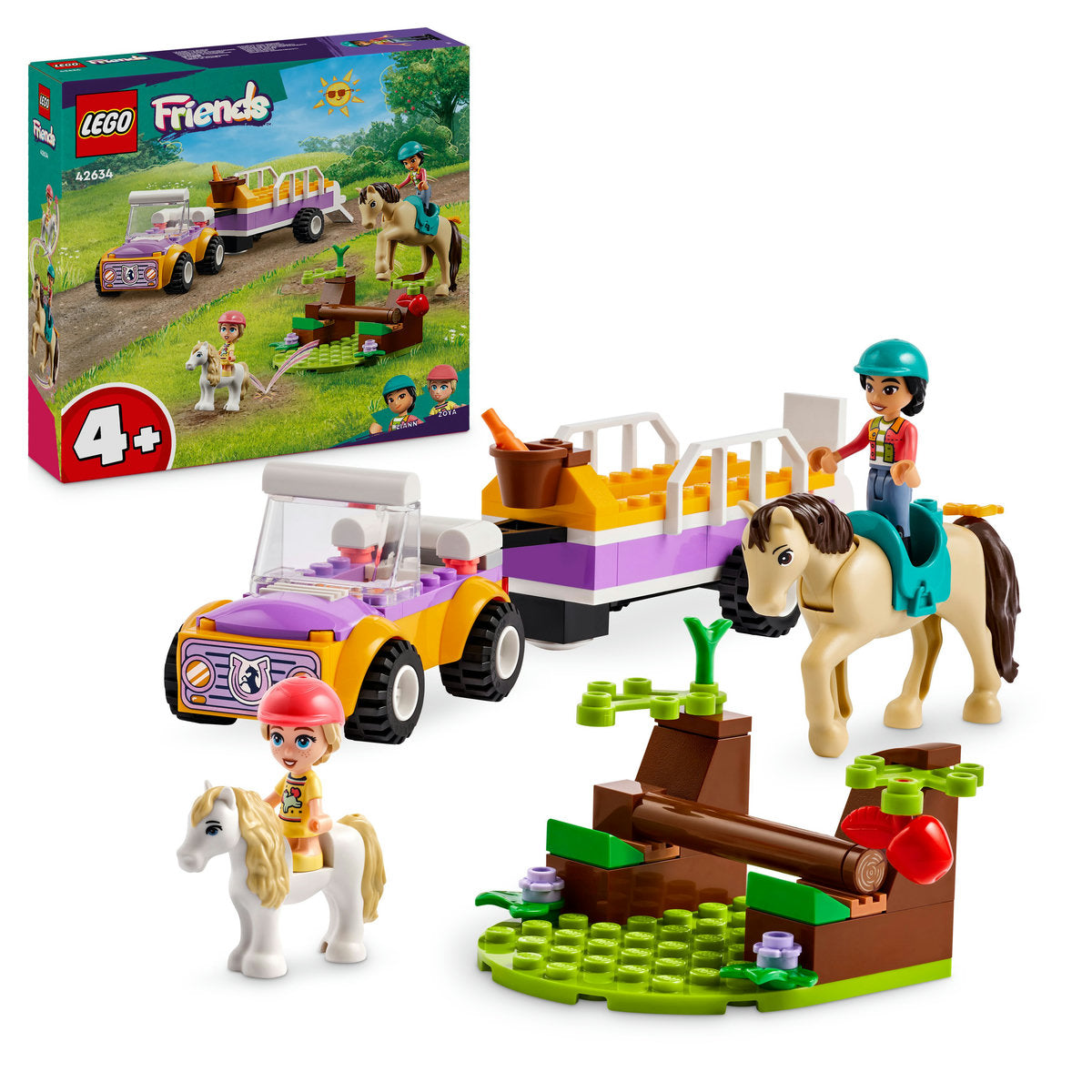 LEGO® Friends - Remorca cu cal si ponei 42634, 105 piese