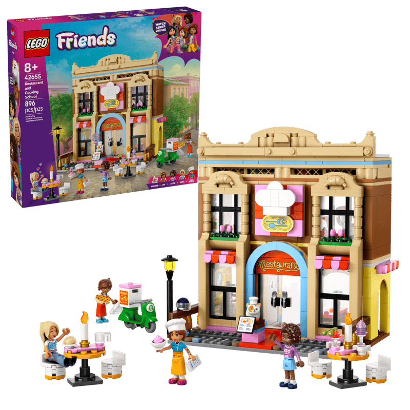 LEGO® Friends - Restaurant si scoala de gastronomie 42655, 896 piese