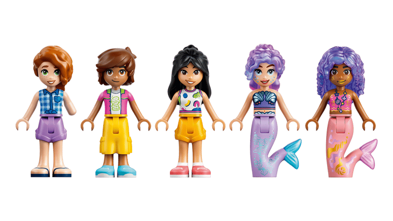 Set de constructie LEGO® Friends Roller-coaster cu sirene 42703, Jucarii pentru Copii, Jucarii pentru Fete si Baieti, Idee de Cadou pentru Copii, 864 piese