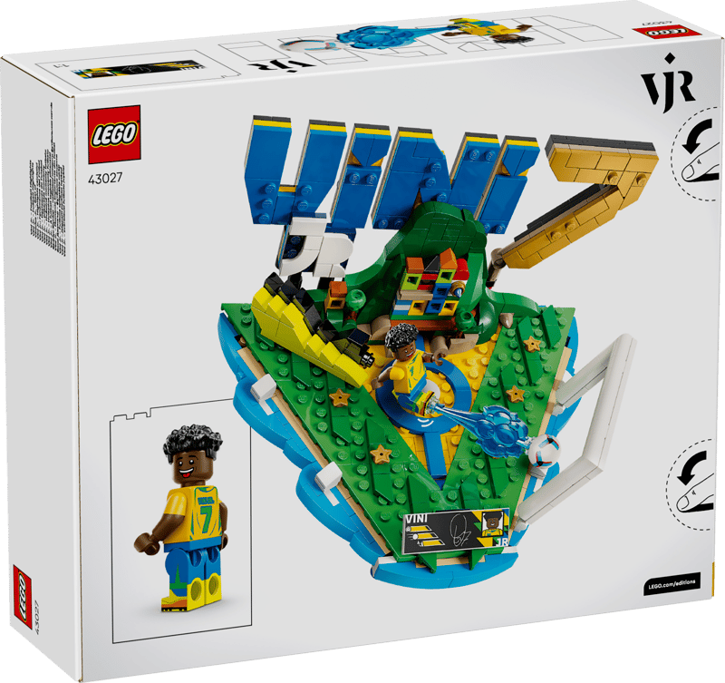 Set de constructie LEGO® Editions - Vini Jr. – Momente importante din fotbal 43027, Jucarii pentru Copii, Jucarii pentru Baieti, Decoratiuni pentru Living, Idee de Cadou pentru Copii, 510 piese