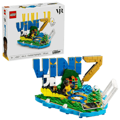 Set de constructie LEGO® Editions - Vini Jr. – Momente importante din fotbal 43027, Jucarii pentru Copii, Jucarii pentru Baieti, Decoratiuni pentru Living, Idee de Cadou pentru Copii, 510 piese