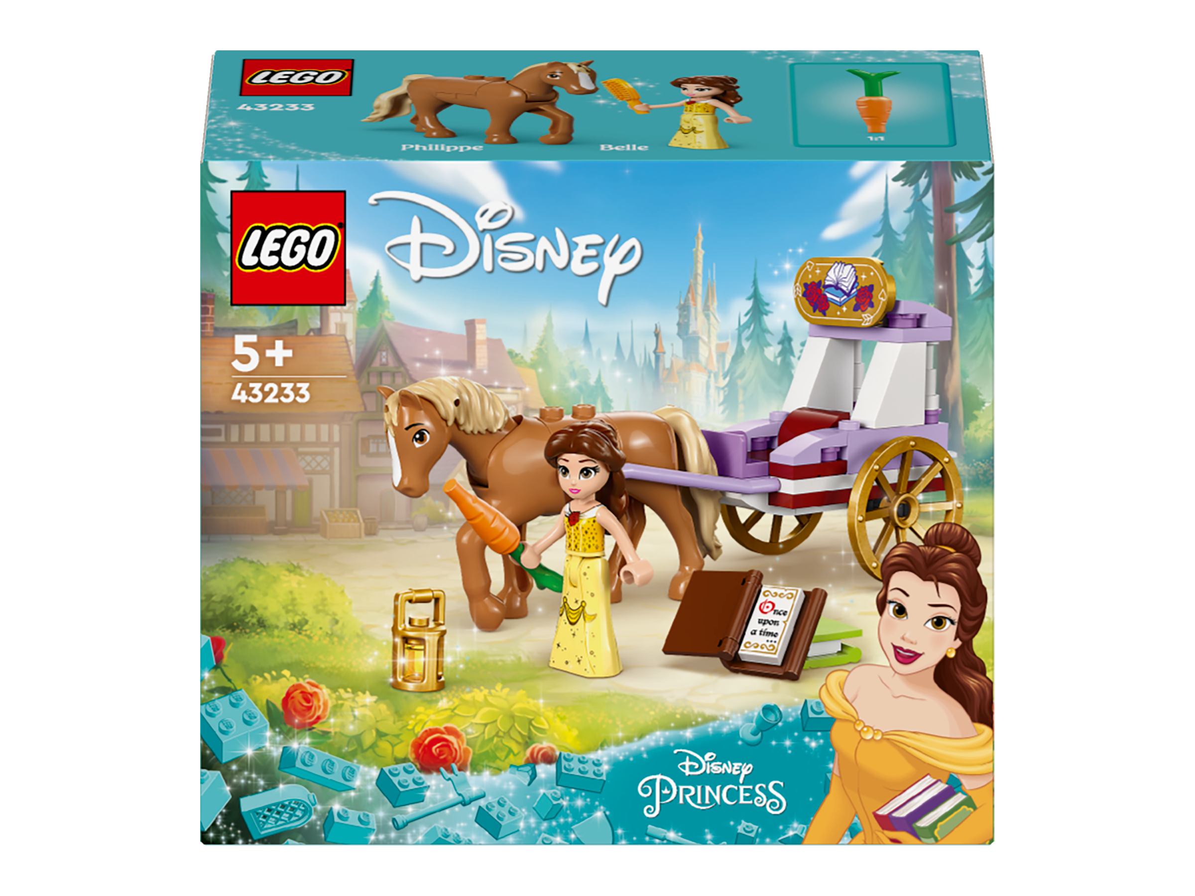 LEGO® Disney Princess - Caleasca din povestea lui Belle 43233, 62 piese