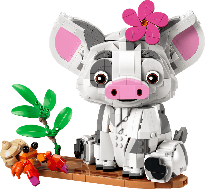 Set de constructie LEGO® | Disney Moana Pua Jucarie de constructie Decor cu purcelus 43292, Jucarii pentru Copii, Jucarii pentru Fete si Baieti, Idee de Cadou pentru Copii