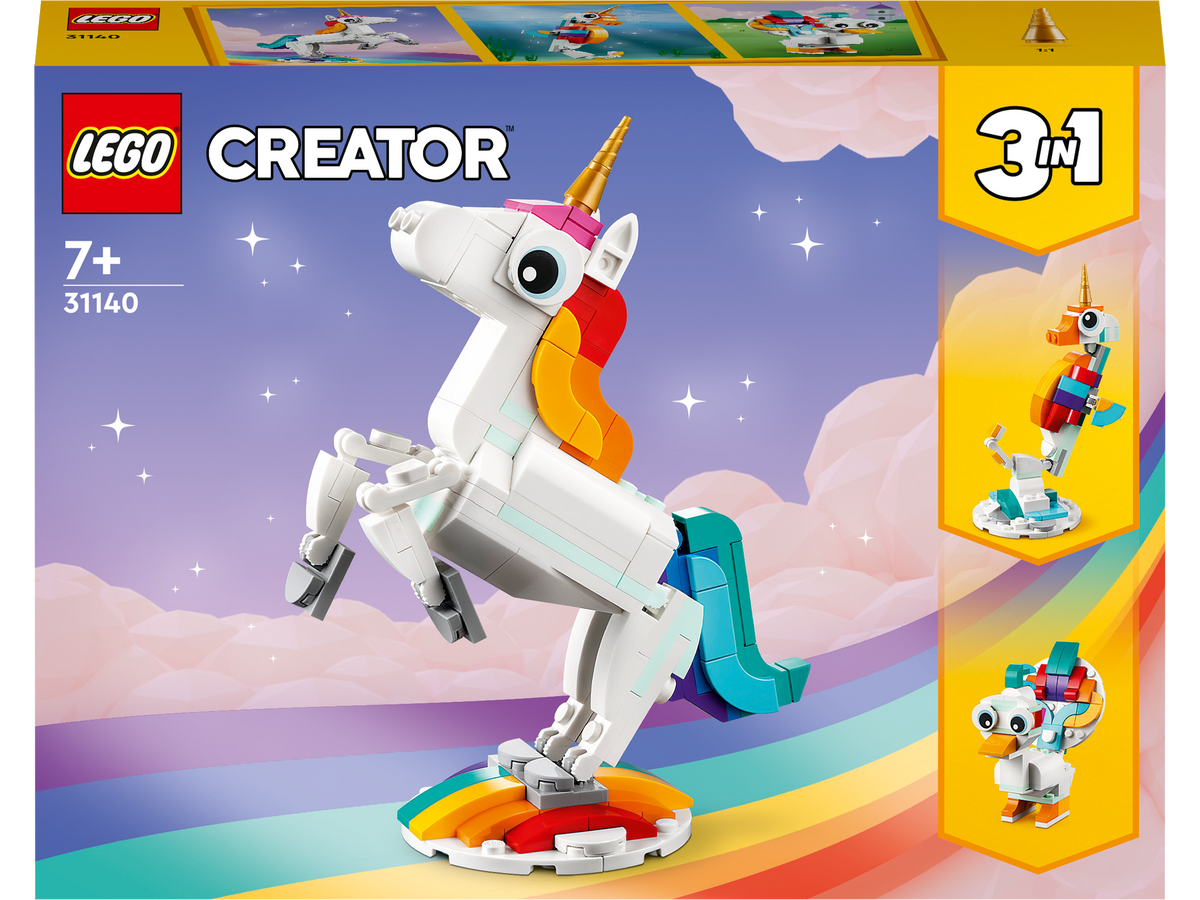 LEGO® Creator 3 in 1 - Unicorn magic 31140, 145 piese