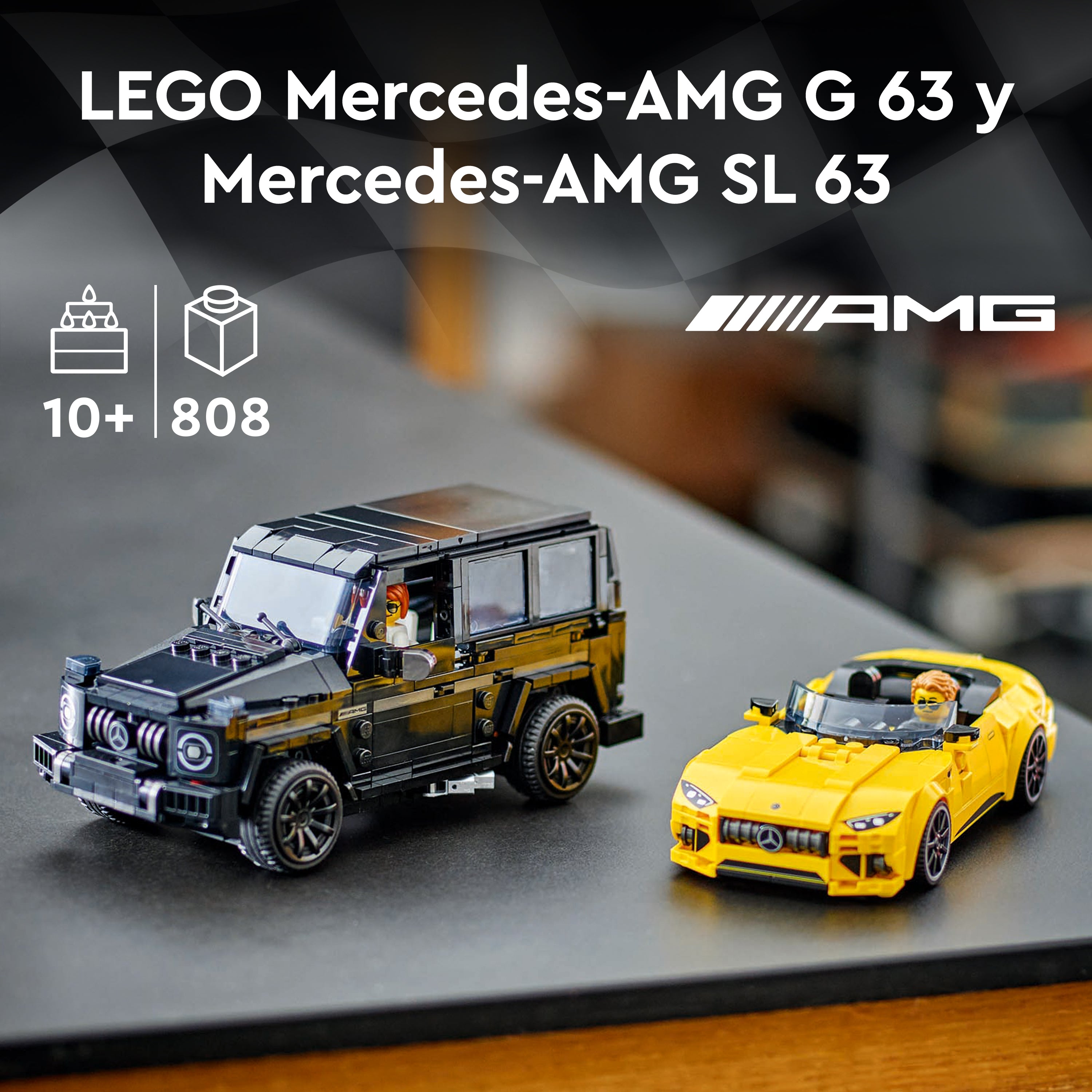 LEGO® Speed Champions - Mercedes-AMG G 63 si Mercedes-AMG SL 63 76924, 808 piese