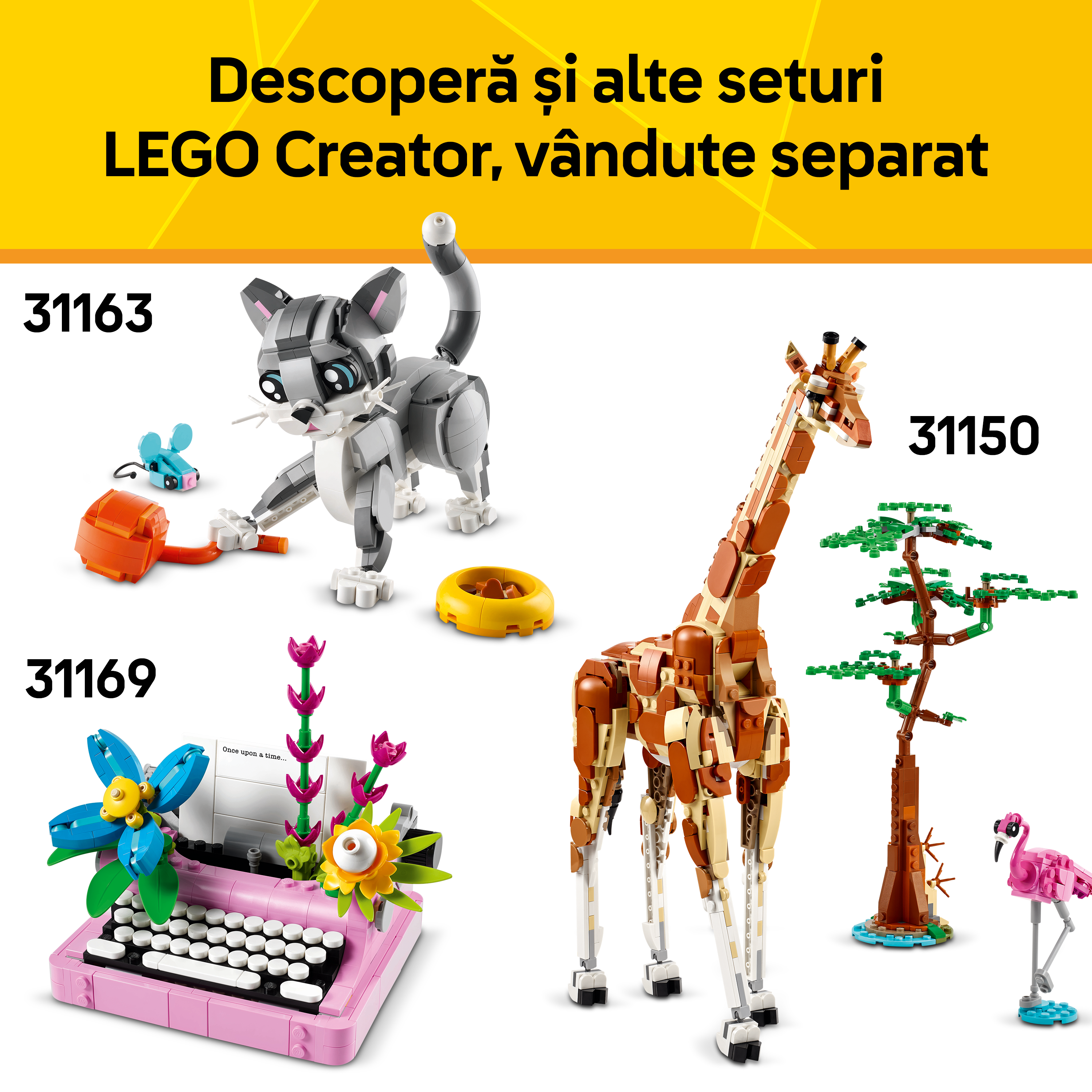 LEGO® Creator 3 in 1 - Animale salbatice: Familia de ursi panda 31165, 626 piese