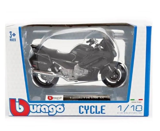Motocicleta Bburago 1/18 Yamaha Fjr 1300 As Gri Metalic Bb51030-51085