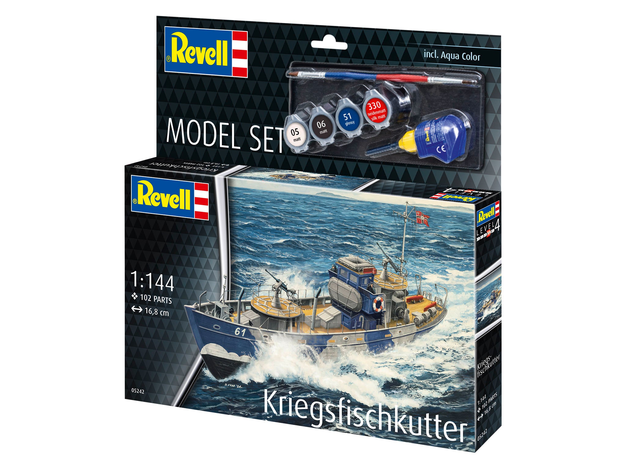 Vapor Revell Model Set Kfk Kriegsfischkutter Scara 1:144 Rev65242