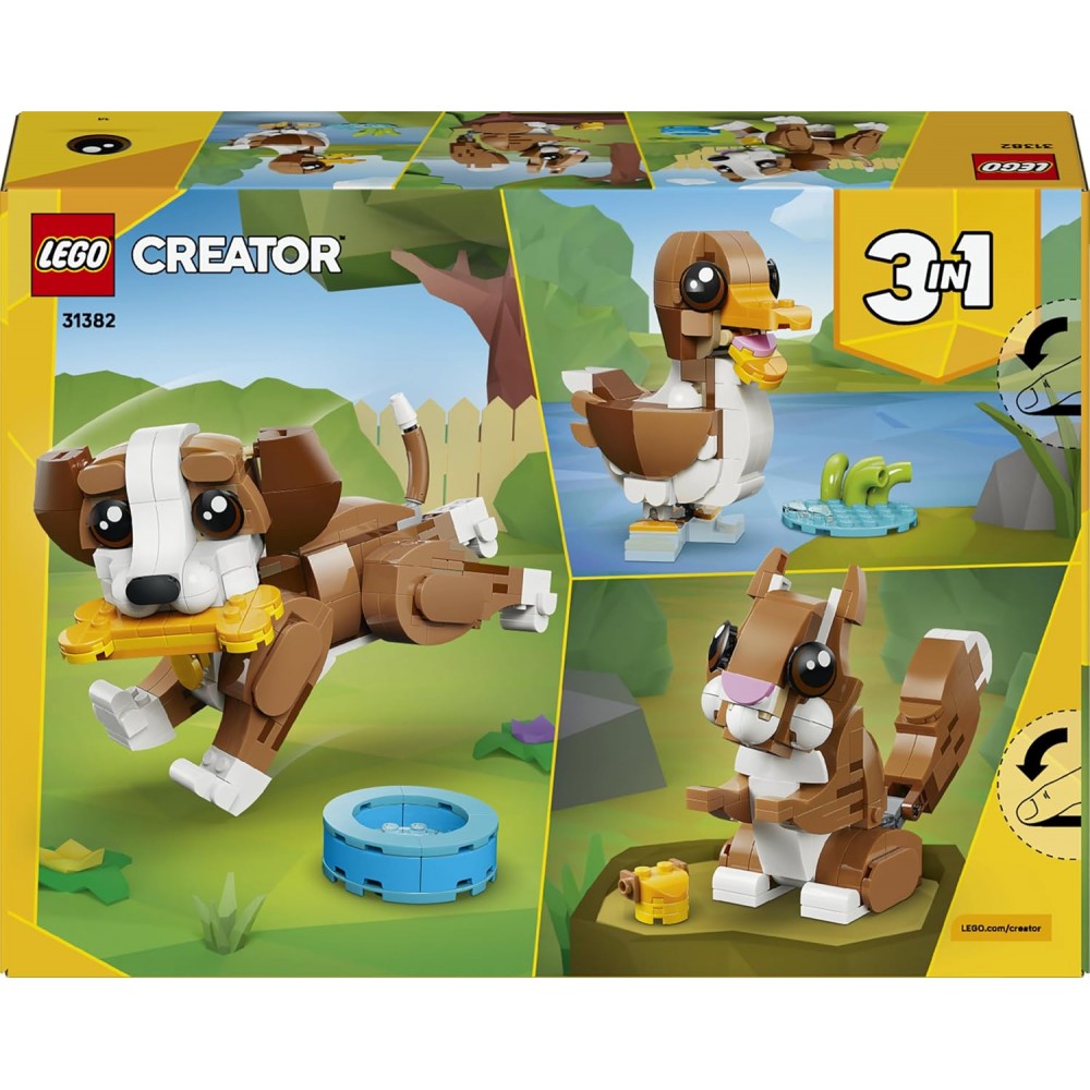 LEGO® Creator 3 în 1 – Animale adorabile: Cățeluș jucăuș