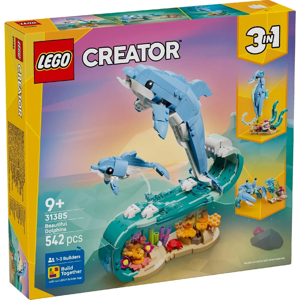 LEGO® Creator 3 în 1 – Animale marine: Delfini frumoș