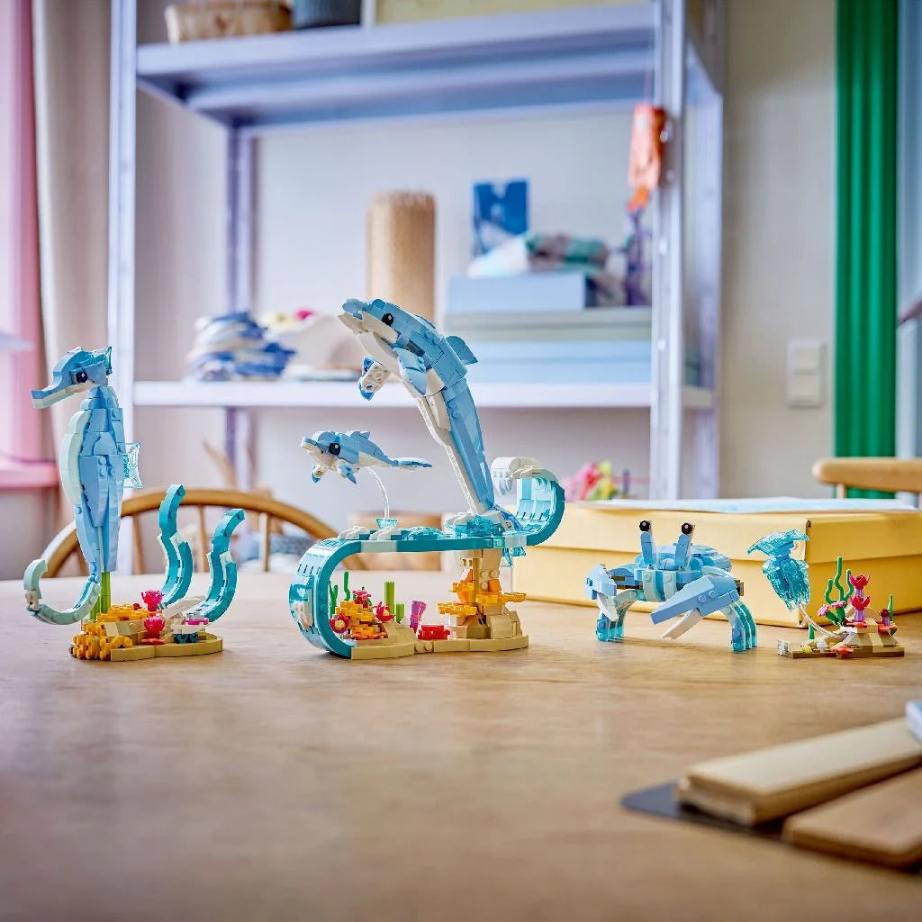 LEGO® Creator 3 în 1 – Animale marine: Delfini frumoș