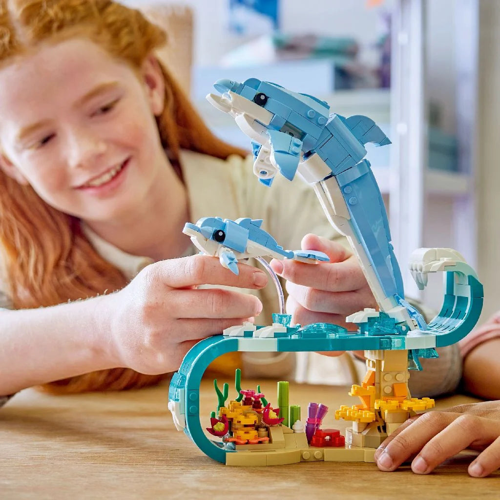 LEGO® Creator 3 în 1 – Animale marine: Delfini frumoș