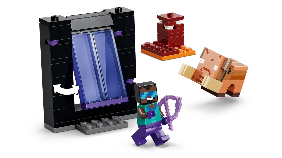 LEGO® Minecraft® - Călătorie Prin Portalurile Nether Și End