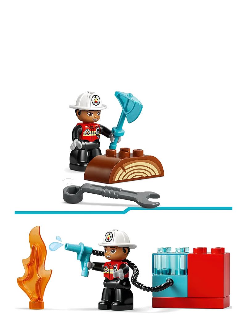 LEGO Camion De Pompieri Cu Furtun Și Pompier