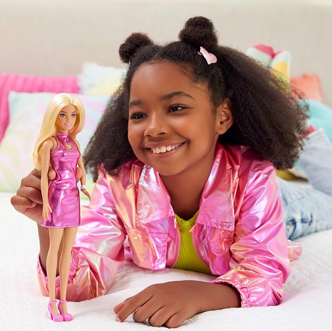 Mattel Brb  Fashionistas Blonda Cu Rochita Roz Mthyt88