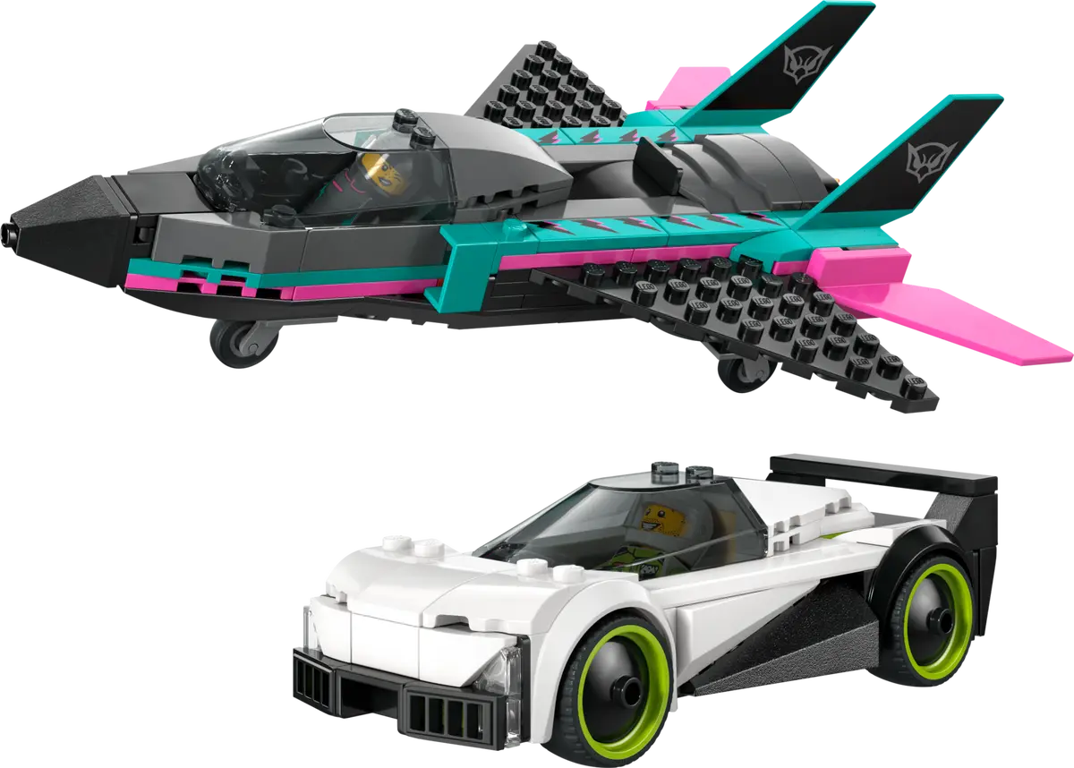 LEGO® City – Avion cu reacție vs. mașină