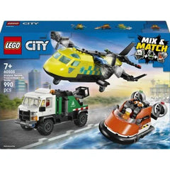 LEGO® City - Avion, Autospecială De Service Și Aeroglisor În Versiuni Adaptate