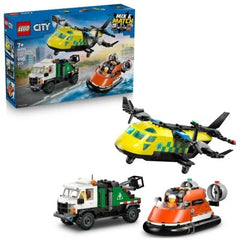 LEGO® City - Avion, Autospecială De Service Și Aeroglisor În Versiuni Adaptate