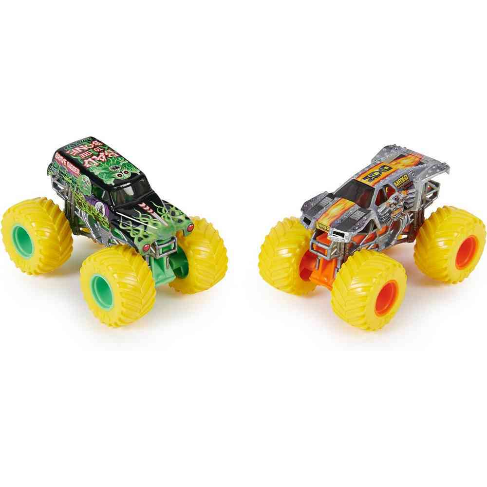 Set 2 masinute Monster Jam scara 1/16, Grave Digger vs Max-D, SPM6064128-20144317