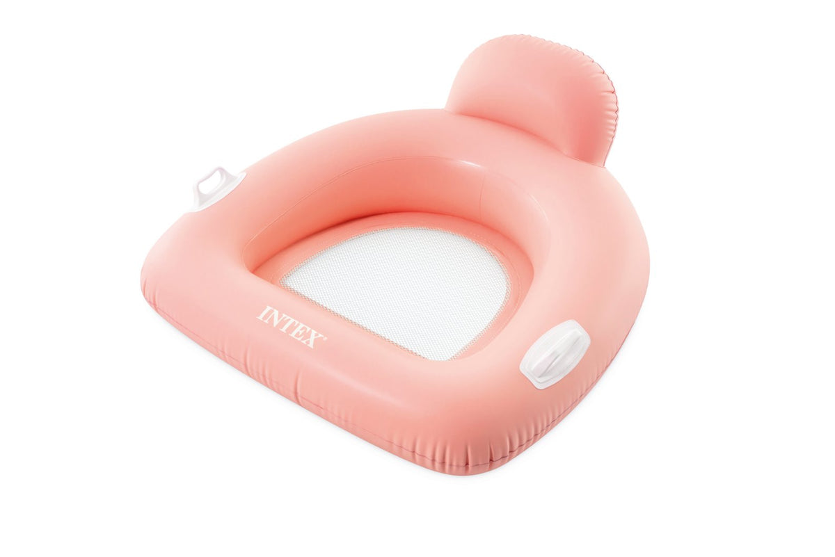 Fotoliu Intex cu baza de plasa, tetiera si manere, roz, IX56801EUROZ