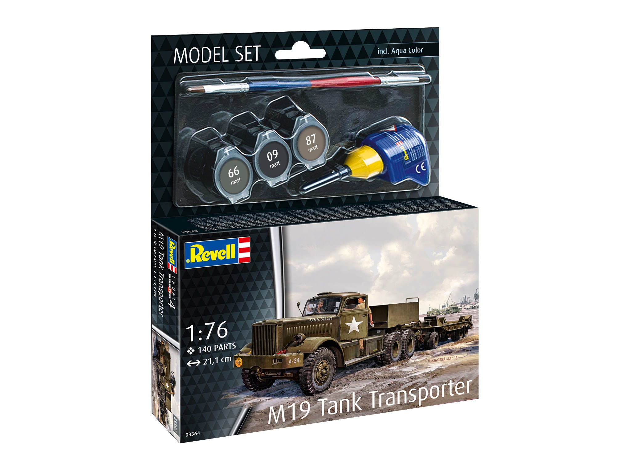 Vehicul Militar Revell Model Set M19 Tank Transporter Scara 1:76 Rev63364